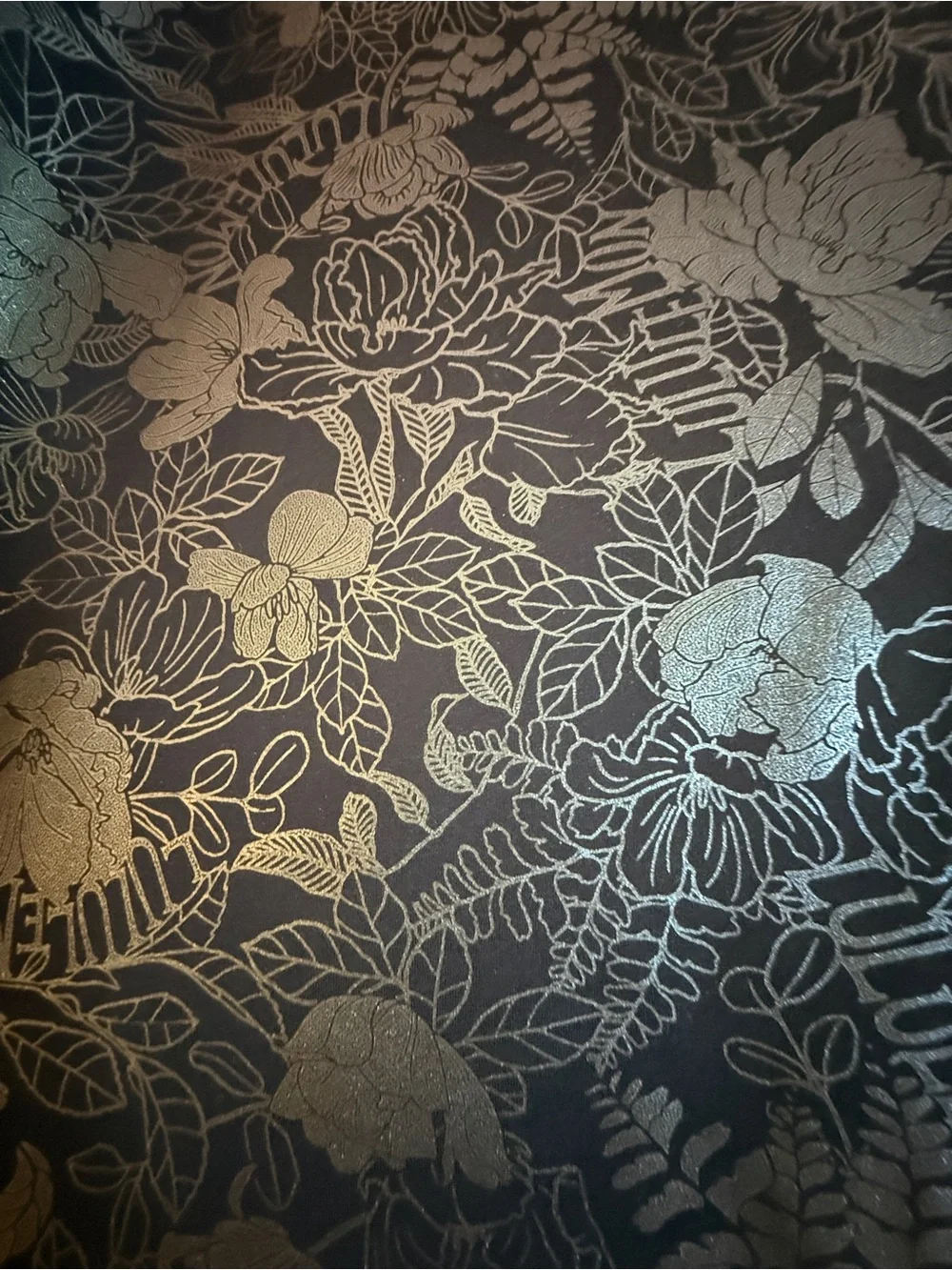 lululemon athletica Black Floral Jacquard Leggings